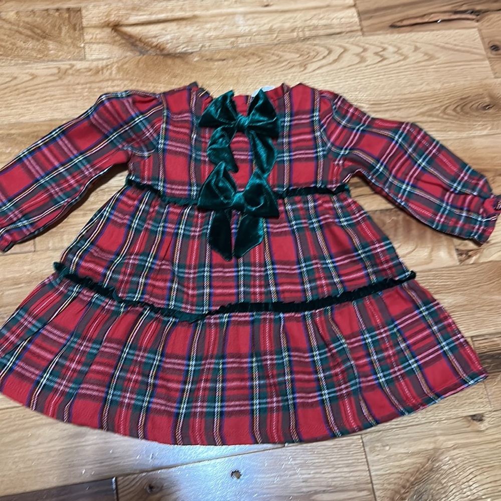 NWT Mudpie Red Plaid Long Sleeve Dress